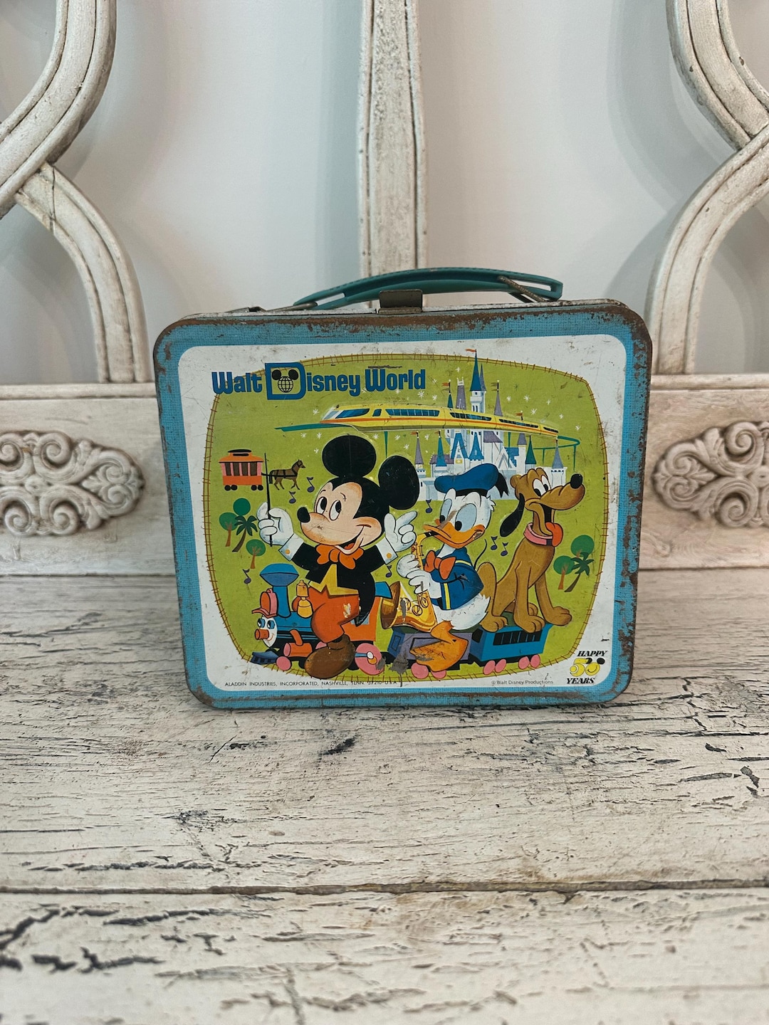 Vintage Disney Lunch Box - Walt Disney World - Rusty, No Thermos