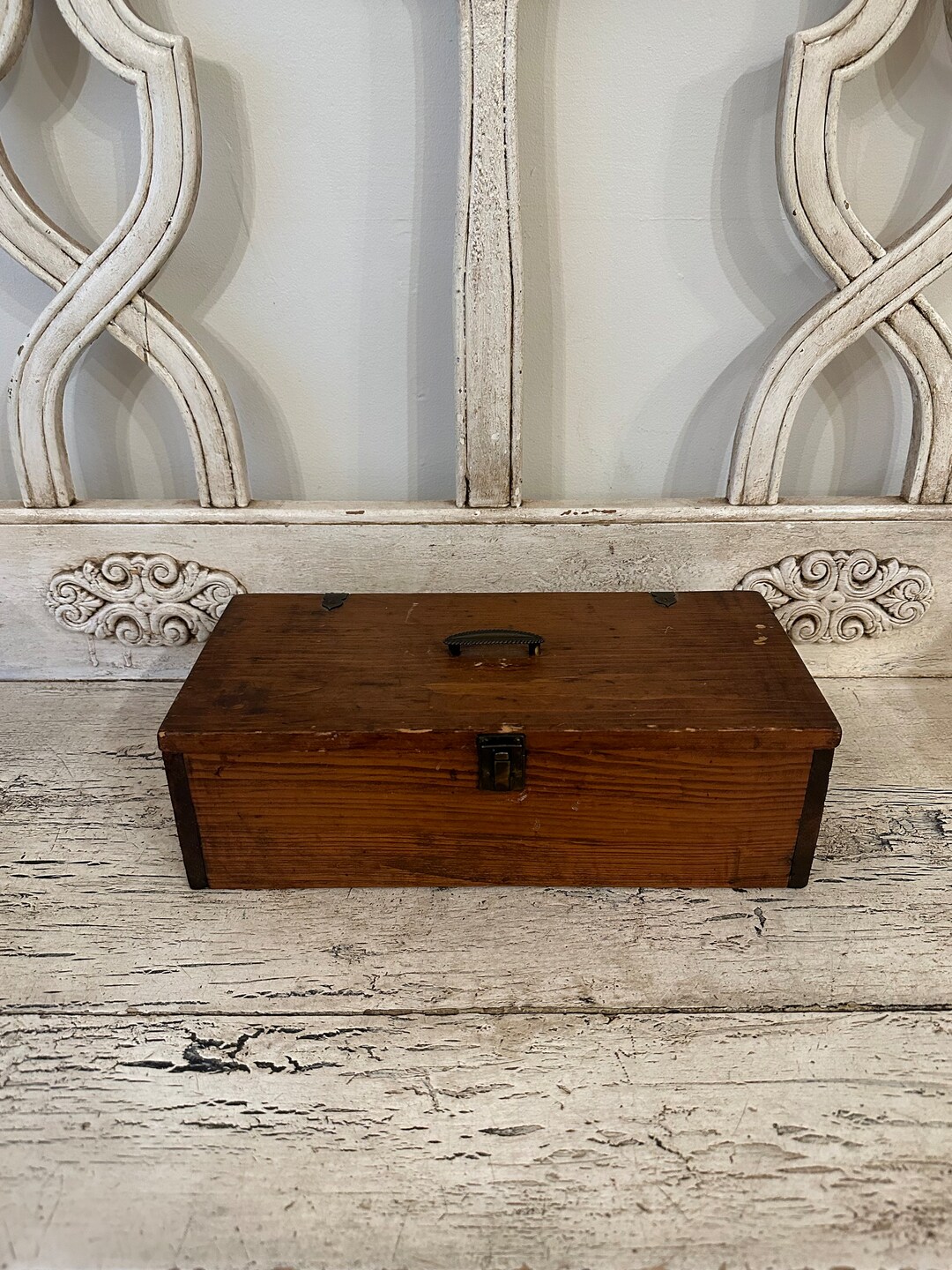 Vintage Wooden Card Catalog File Box Distressed Etsy