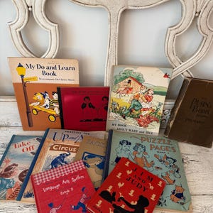 Lot of Vintage 1940's School Books: Teacher's Editions, Workbooks, Basic Readers