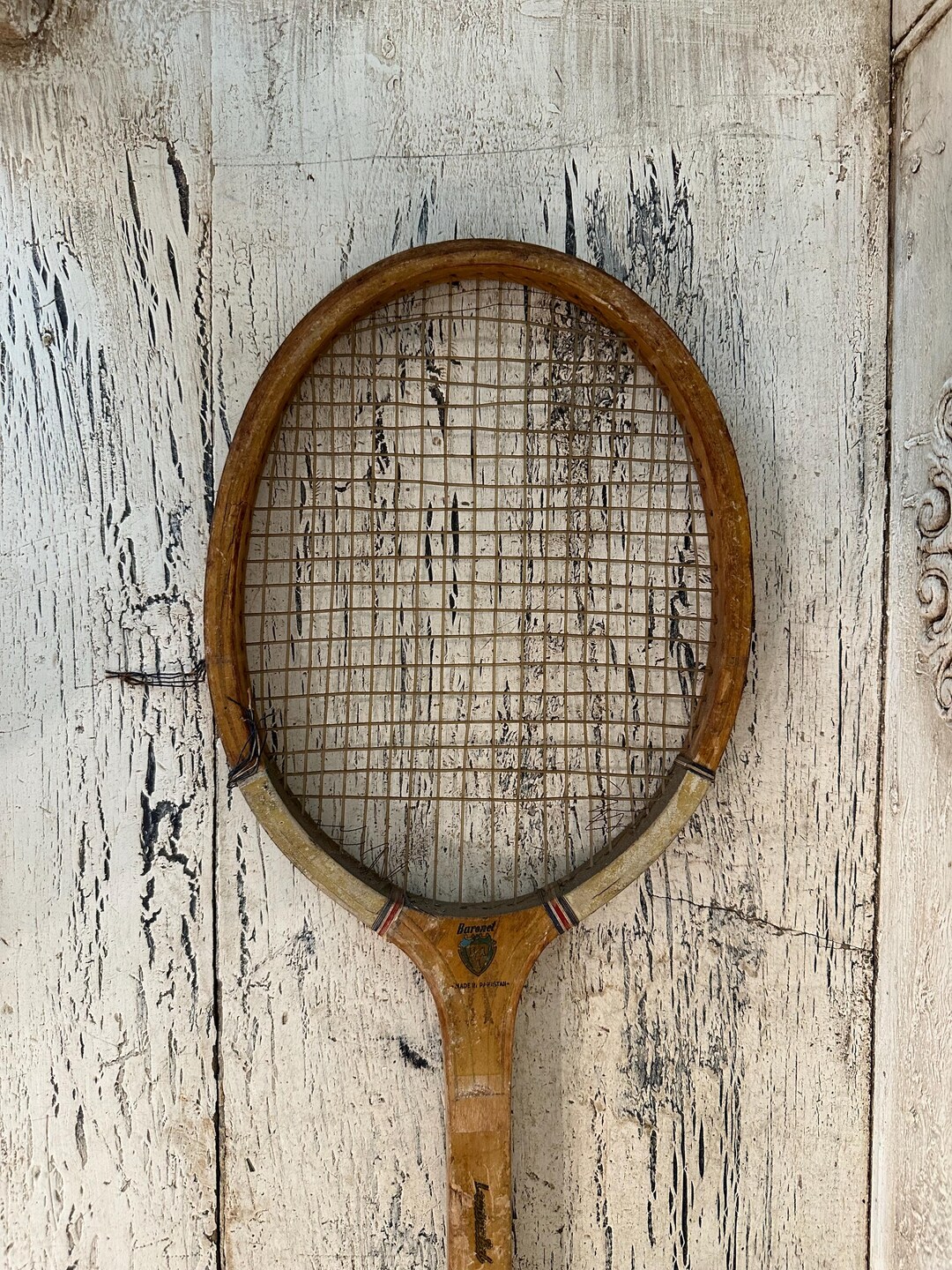 Sioux Wood Rackets Vintage Wooden Tennis Racket - Distressed, Rustic Racket for Decor - Etsy