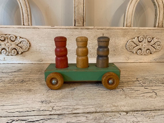 vintage wooden pull toys