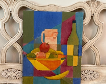 Still Life With Music Manuscript, Original Oil on Canvas, Signed