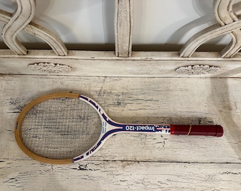 Raquette Tennis Vintage Bois Spalding 444 – Forme œuf – Fabriquée Au Japon