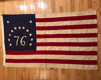 Vintage Bicentennial American Flag - 1976 - Lightly Distressed