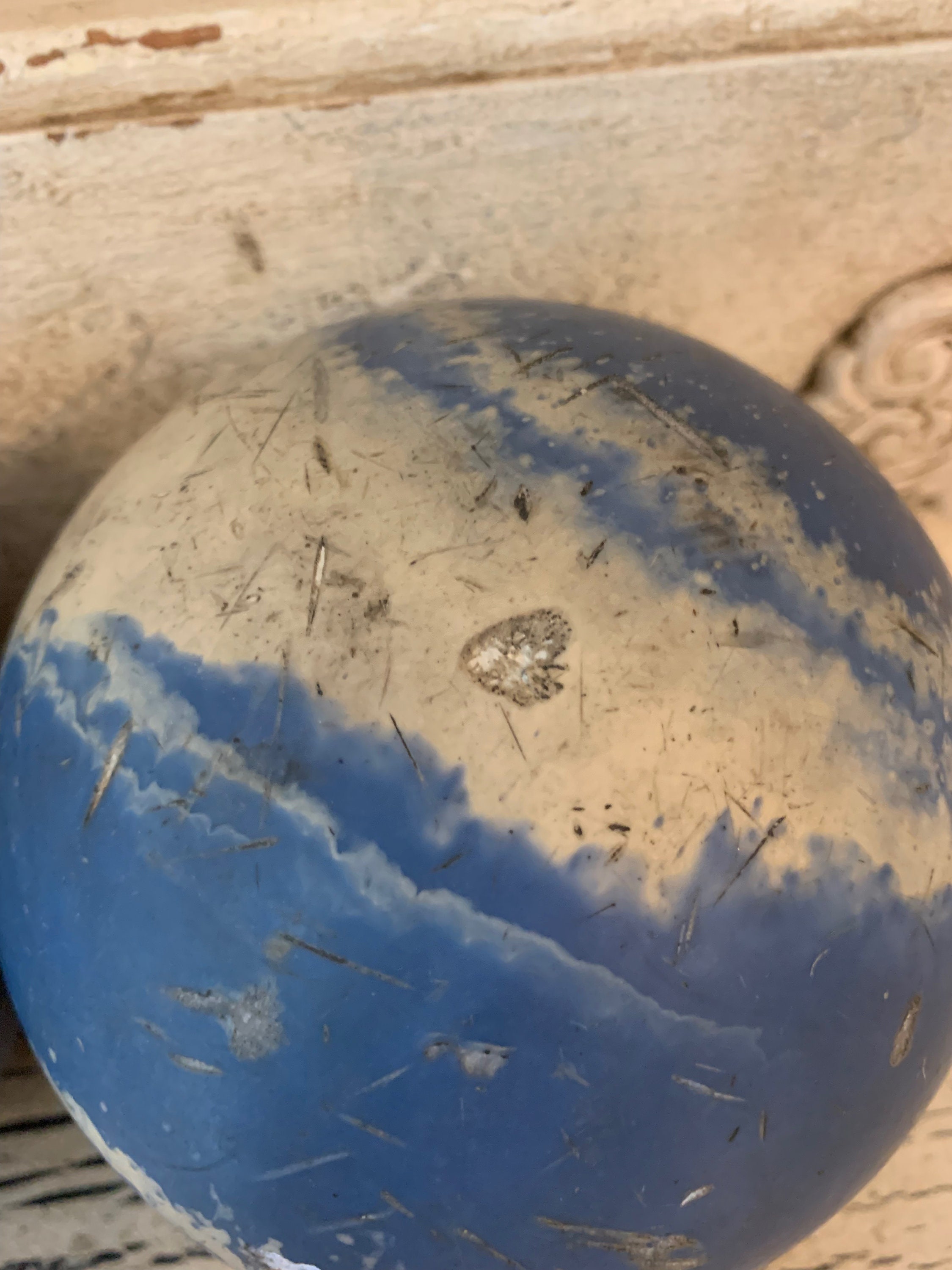Vintage Duckpin Bowling Balls Blue and White 3.5 Pounds Etsy