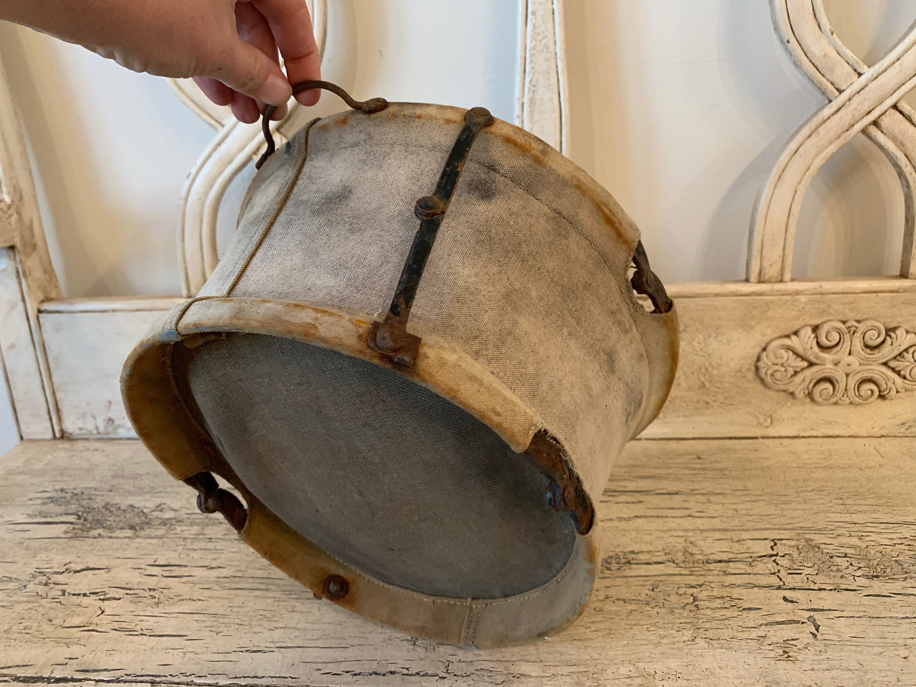 Cubo de lona rústico Decoración de granja angustiada cesta | Etsy