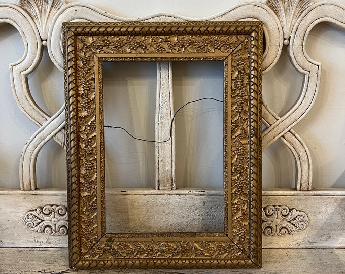 Antique, Gilded Frame Wood and Composite Distressed Art Frame Etsy