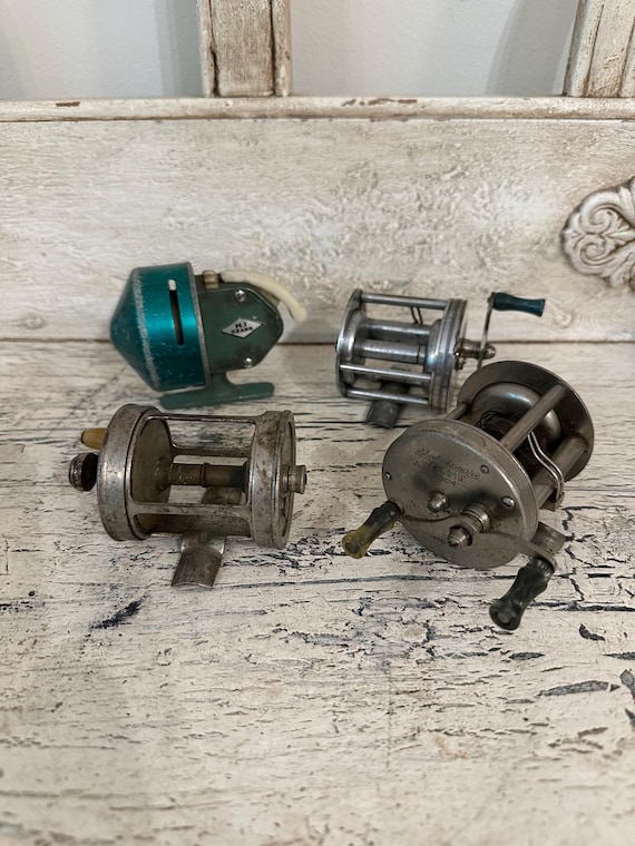 Vintage Fishing Reels - Rustic Cabin Decor - Woodland, Rustic, Antique Reels - Set of 4 - Etsy Vintage Fishing Reels - Rustic Cabin Decor - Woodland, Rustic, Antique Reels - Set of 4 - Etsy