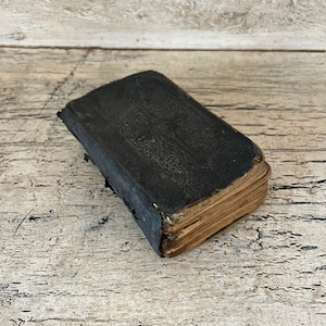 Antique French Prayer Book from 1861 - Tattered, Distressed