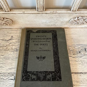 Livre de poésie antique : vingt dessins sportifs avec sélection de poètes - 1911 - Édition limitée signée n° 193 - Belles gravures