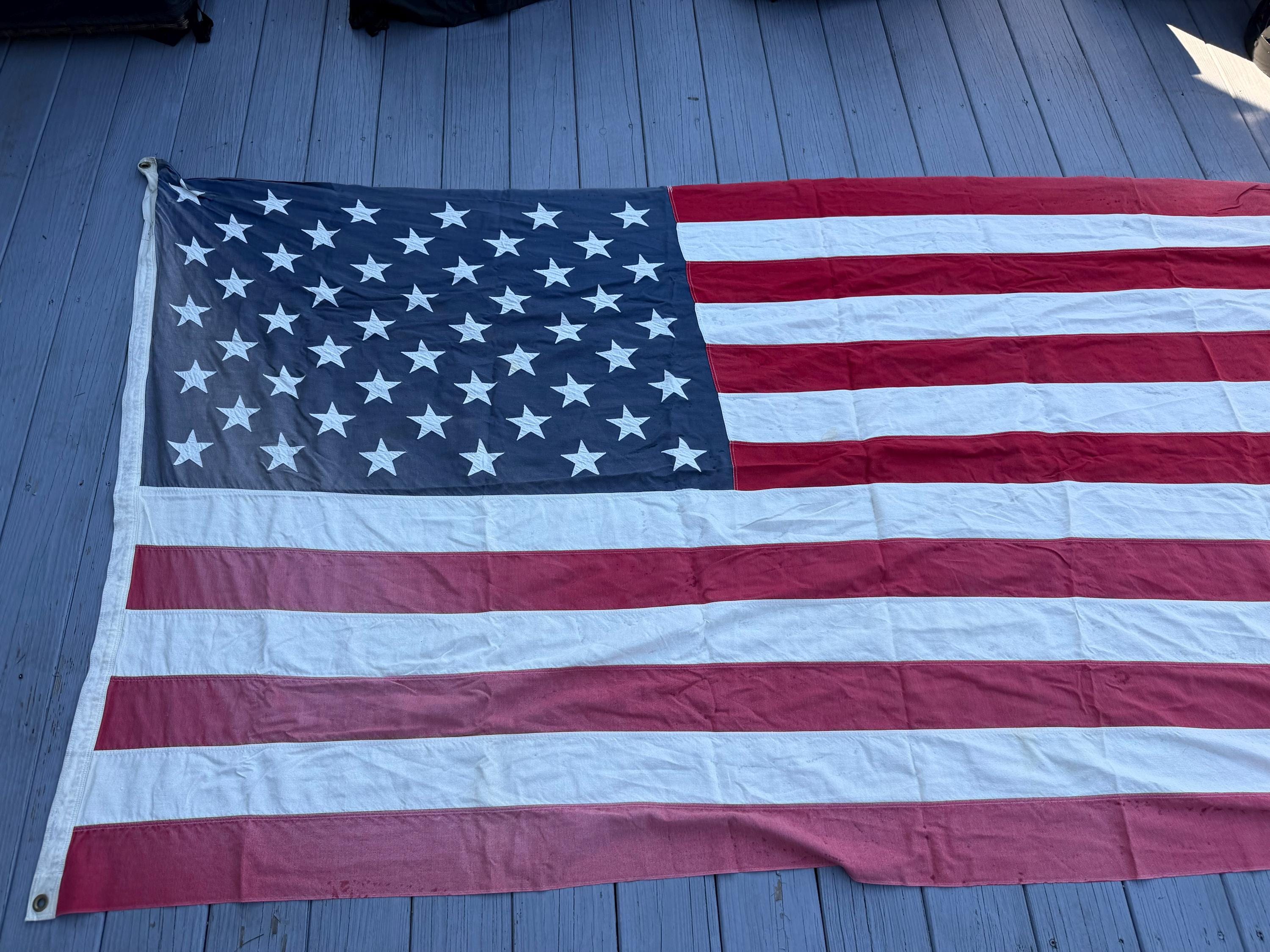 Vintage 50 Star American Flag - Etsy