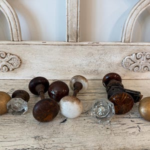 Vintage Glass and Metal and Ceramic Door Knob Lot