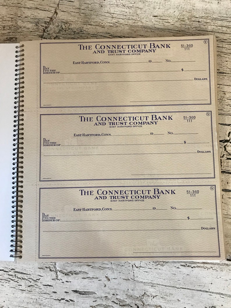 Vintage Checkbook from the 1950s Handsome Unused Checks Etsy