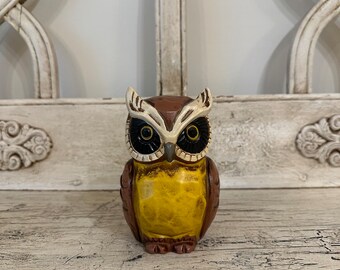 Vintage Owl Bank - Coin  Bank - Woodland Creatures Nursery Decor