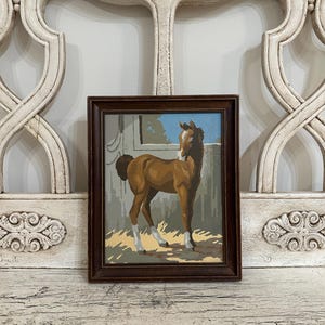 Vintage Horse Paint by Number Painting