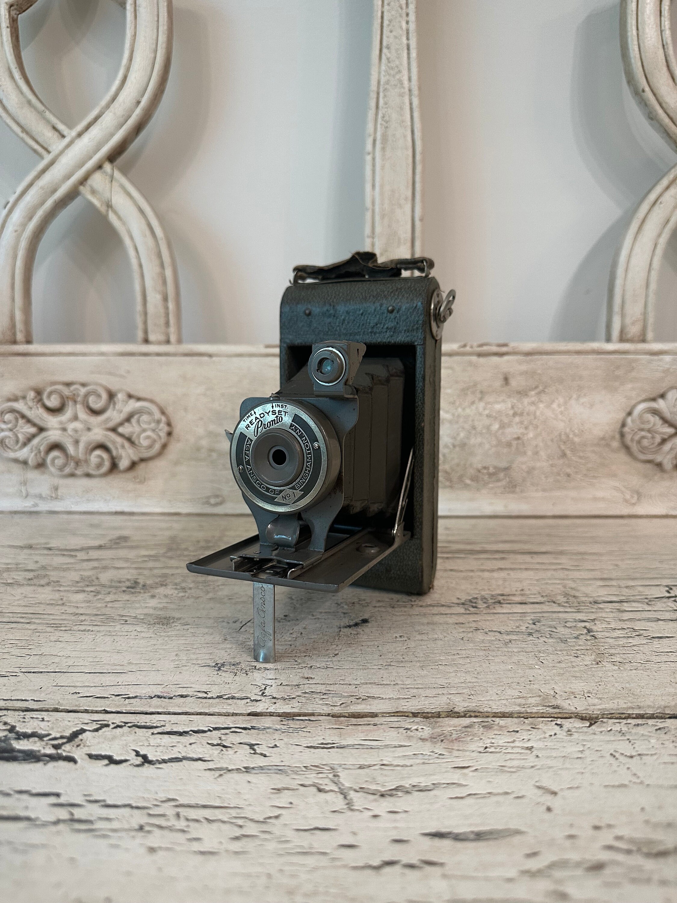 Agfa Anscoのフォールディングカメラ、Readyset Special Antique Agfa Ansco Readyset Traveler Folding Camera c.1930