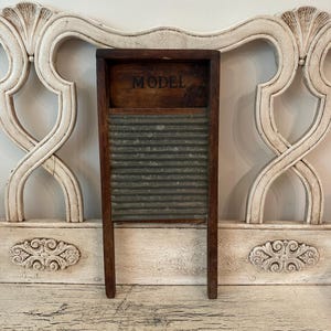 Vintage Galvanized Washboard - Model