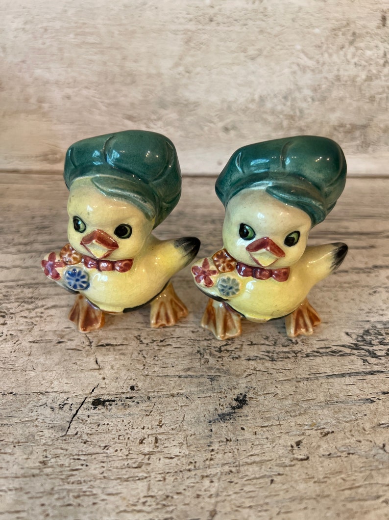 Vintage Duck Salt and Pepper Shakers 1960s Kitschy Shaker Etsy