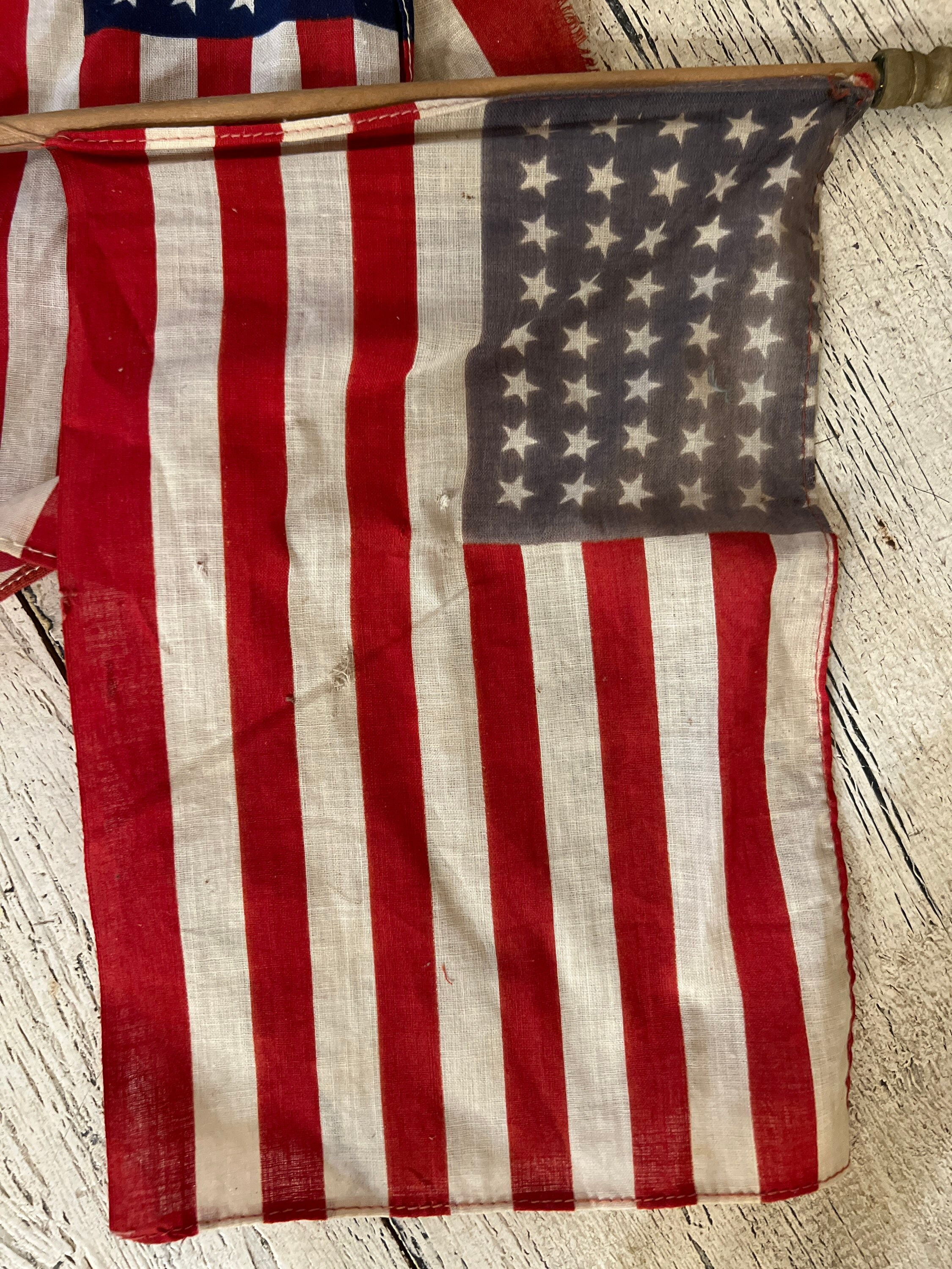 3 Vintage 48 Star American Flags Tattered and Distressed - Etsy