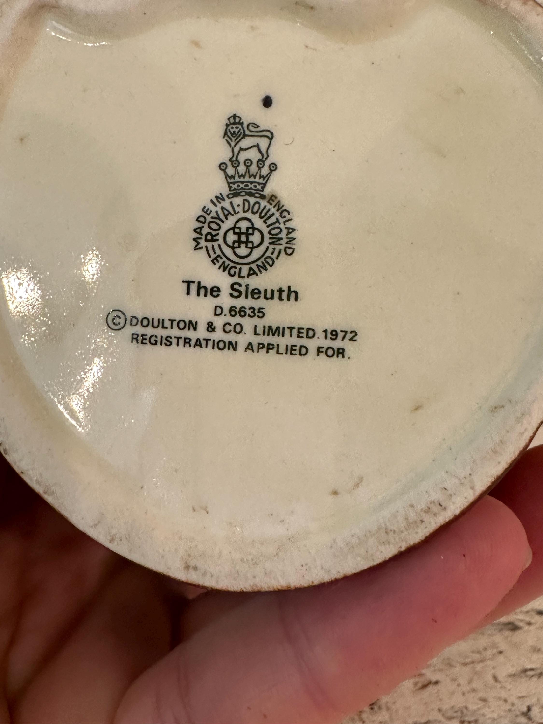 1972年ロイヤルドルトンThe Sleuth シャーロックホームズトビージャグ Small Royal Doulton Toby Jug - the Sleuth - 1972 - Etsy Canada