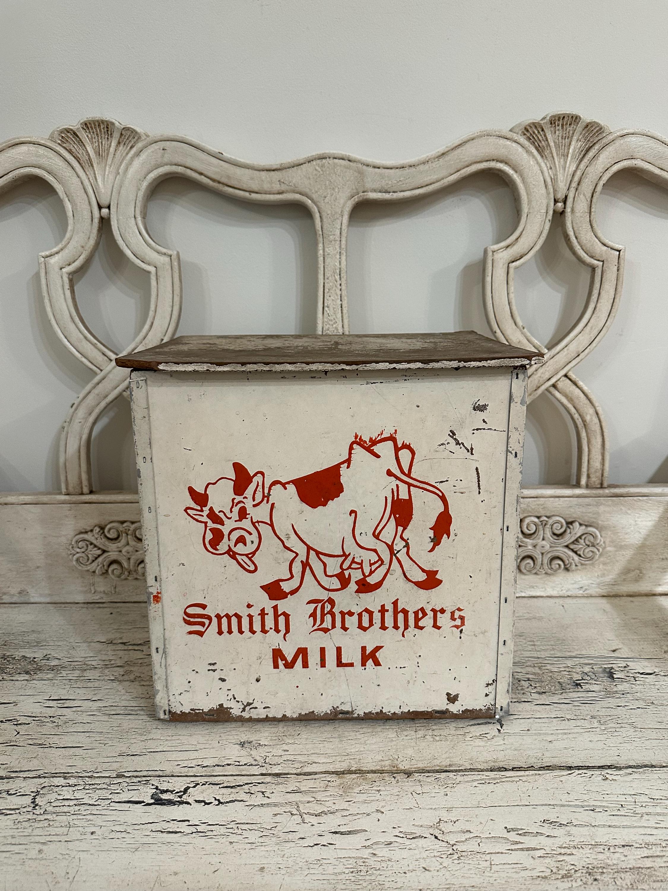 Vintage Milk Crate - Smith Brothers Milk Delivery Box - Barn Find