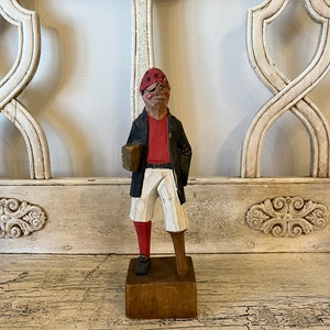 Vintage Wooden Sea Captain - 12 inches - Nautical Decor