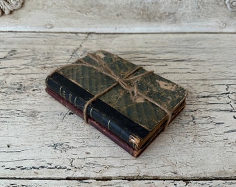 Small Farmhouse Tattered Book Stack - Rustic Home Decor - Library Wedding - 1800s - One of a Kind Decor