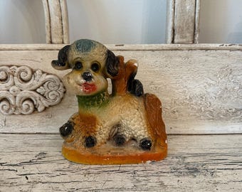 Vintage Chalkware Dog - Retro Carnival Prize - Sweet Nursery Decor