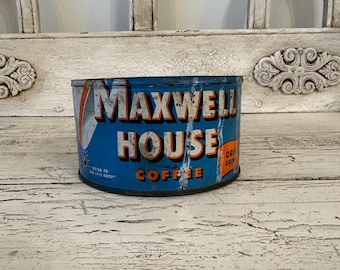 ヴィンテージ コーヒー缶 - Maxwell House コーヒー缶 - 蓋なし