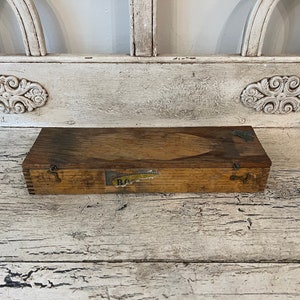 Vintage Wooden Cigar Tobacco Box - Early 1900s - Great for Display, Decor or Crafts - Rustic, Distressed and Tattered