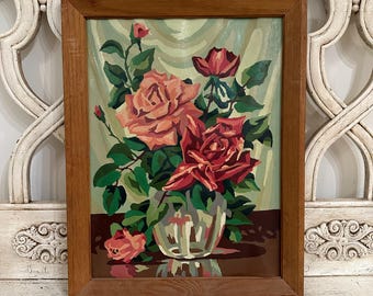 Vintage Roses Paint by Number Picture - Roses