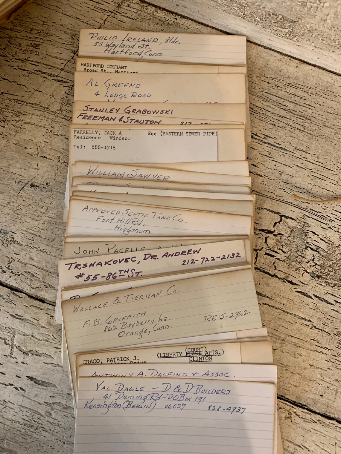 One Bundle Vintage Phone Number Address Cards Vintage | Etsy