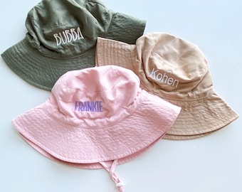 Custom Embroidered Bucket hat hat Hiking hat Personalization Sun hat Camping hat Travel sun hat, baby Summer hat, baby shower gift