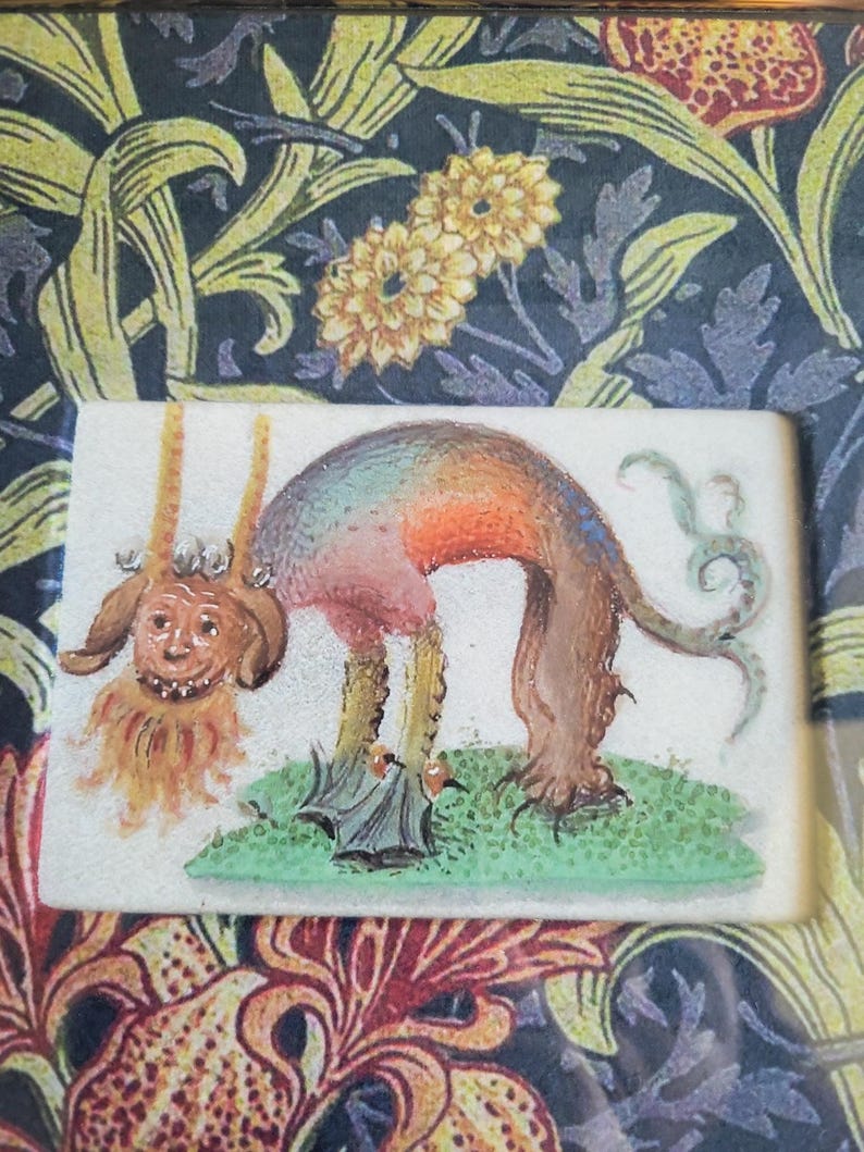 Medieval Marginalia Art | Funny Monster Giclée | William Morris Style ...