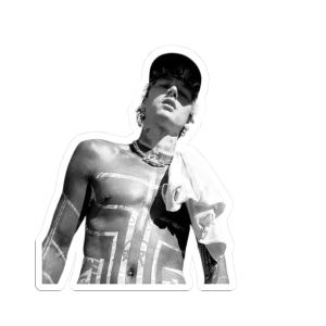 Stickers brillants Mgk Kiss-Cut : stickers tendance pour ordinateur portable, art minimaliste
