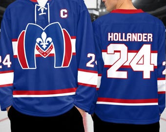 Hollanov Hookey-jersey, update materialen aangepaste Hookey-jersey, Ilya Rozanov Shane Hollander, verwarmde geïnspireerde Hookey-jersey