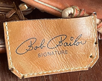 Repurposed Baseball Glove Leather Wallet - Handmade