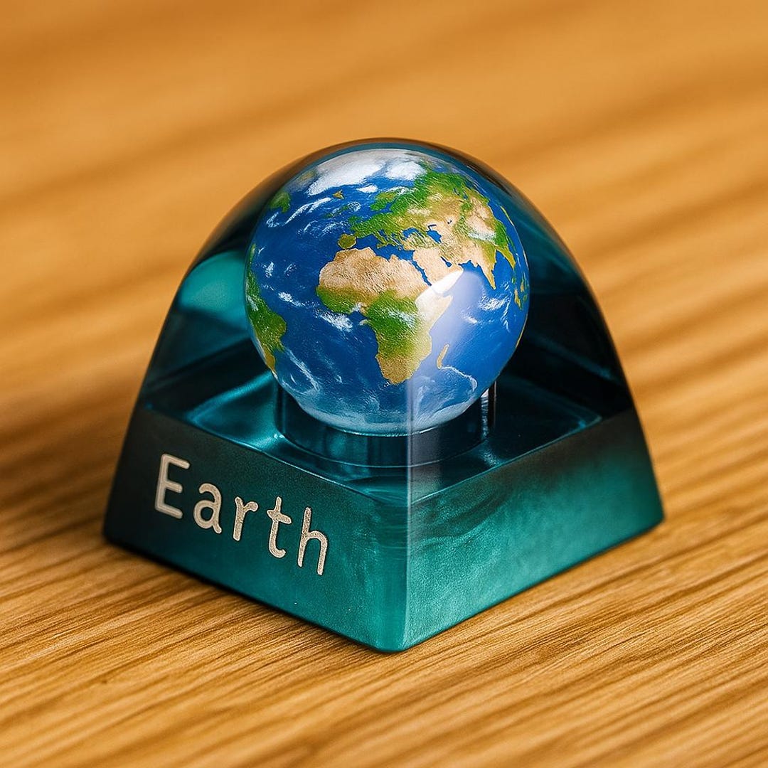Solar System Key Cap Solar System Planet Resin Keycap – 3D Translucent Artisan Keycap for ...