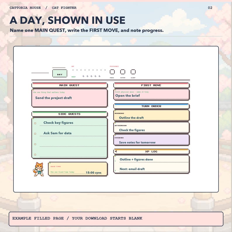 Printable ADHD Planner: Undated Daily & Weekly PDF, A4 and US Letter ...