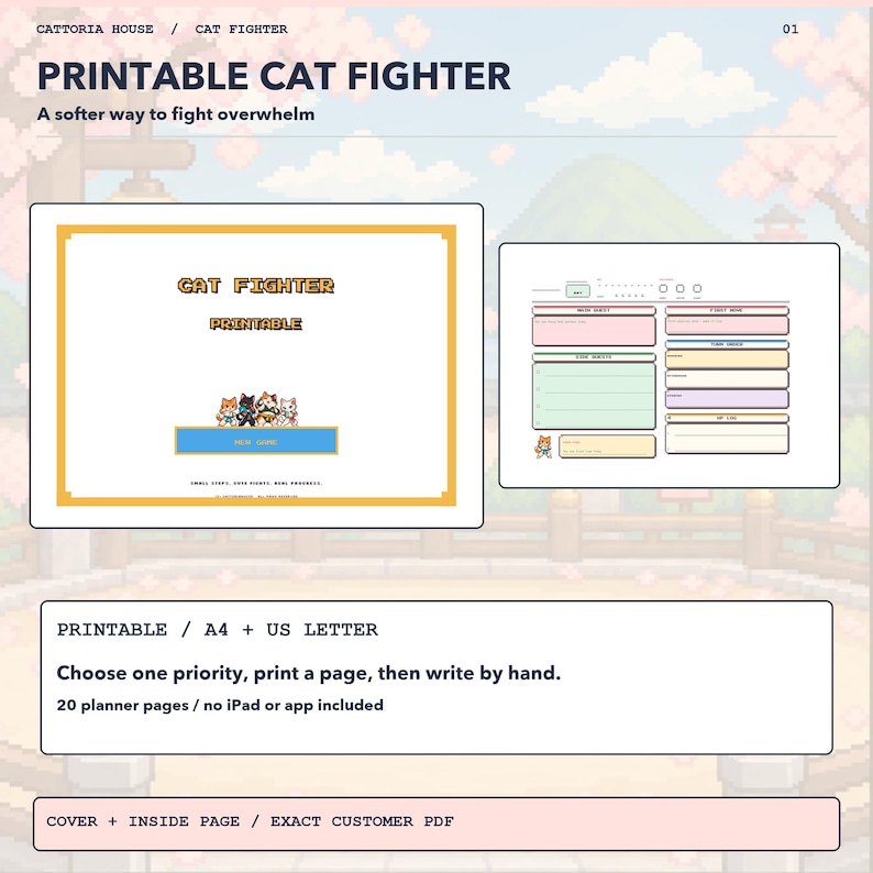 Printable ADHD Planner: Undated Daily & Weekly PDF, A4 and US Letter ...