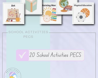 School Activities PECS - Communication Cards – Visual Supports (Digital Download) - Nonverbal support