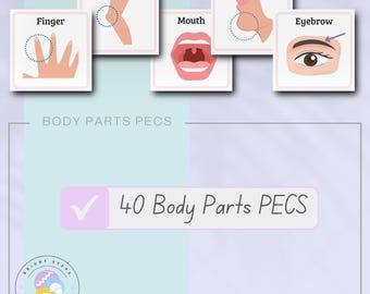 Body Parts PECS - Communication Cards: Autism & Speech Therapy (PDF)