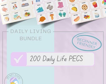 Daily Living Bundle | Visual Communication, Autism, ADHD (Printable) - PECS