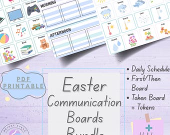 Easter Communication Boards Bundle – Visual Supports & PECS (PDF)