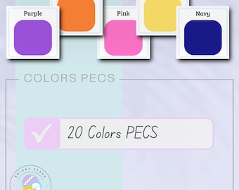 Colors PECS - Communication Cards – Autism, Speech (Digital Download) - Visual supports
