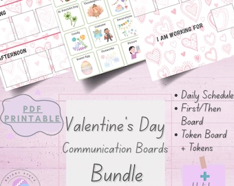 Pacchetto di pannelli di comunicazione per San Valentino – Supporti visivi e PECS (PDF)