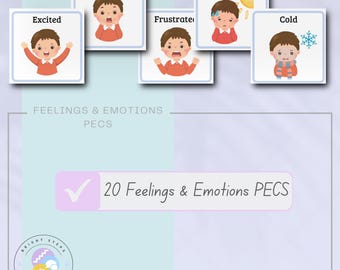Feelings & Emotions PECS – Communication Tools (Digital Download), visual supports, autism supports