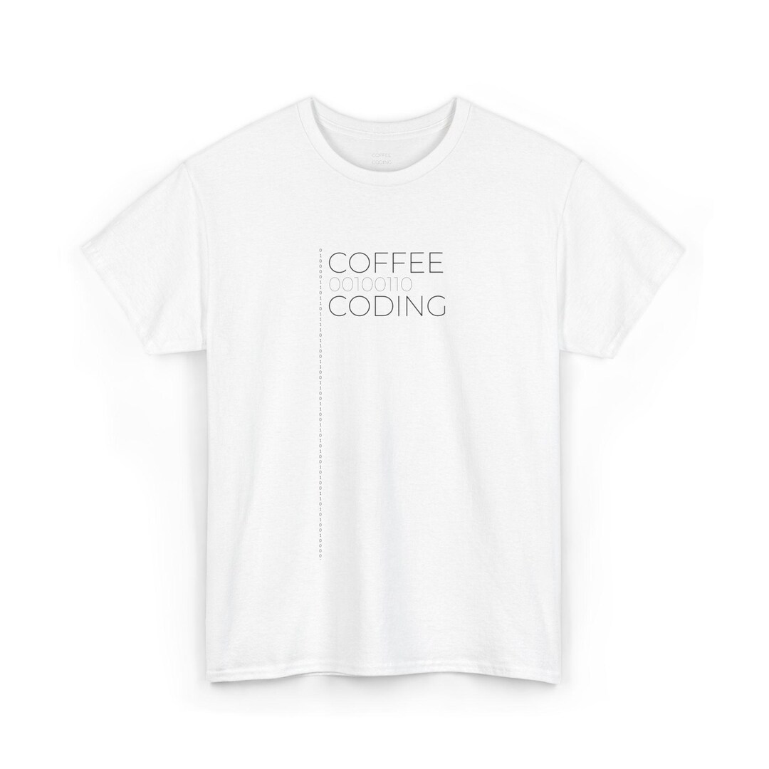 Coffee and Coding - Minimalist Programmer T-shirt, Unisex Heavy Cotton ...