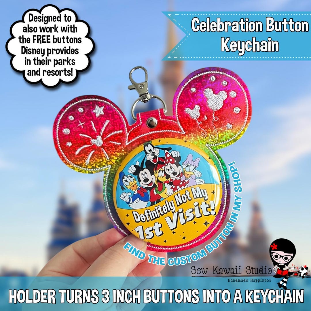 Mickey Button Backer Keychain Button Holder Button Frame Celebration ...