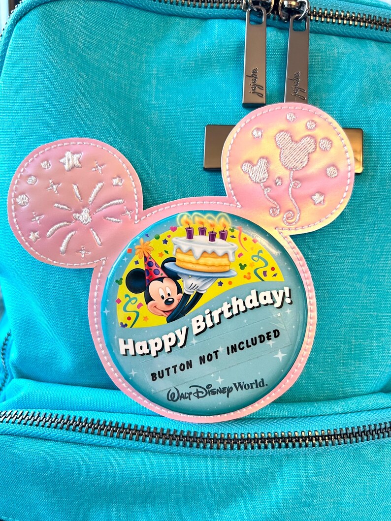 Mickey Button Backer Mickey Button Holder Fireworks WDW Celebration